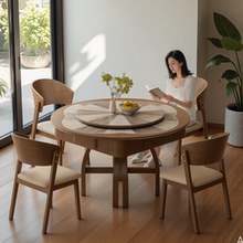 中古风麻将桌两用餐桌圆桌家用高端餐麻一体机麻将机全自动多功能