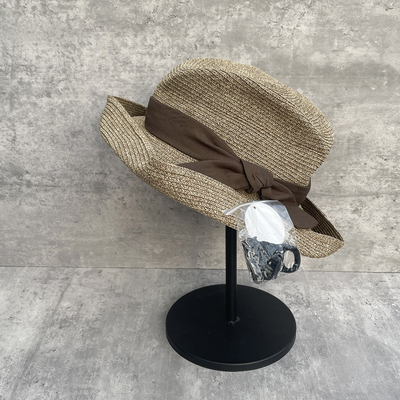随便捏山本风蝴蝶结草帽女渔夫帽