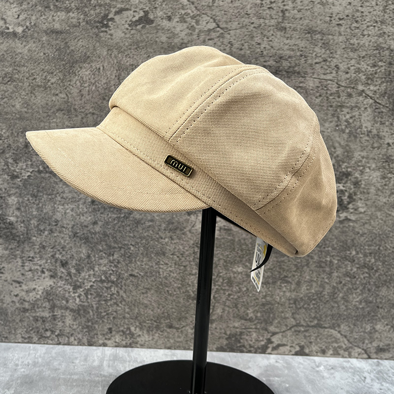 八角帽休闲女春夏棉质鸭舌贝雷帽