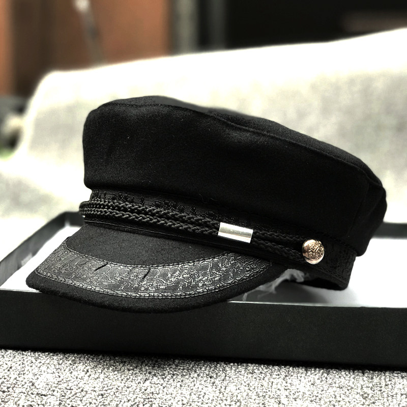 日系秋冬新款毛呢鸭舌帽男女平顶帽休闲时尚蕾丝羊毛呢八角贝雷帽,服饰配件/皮带/帽子/围巾,帽子,淘宝优惠券,粉丝福利购,淘宝优惠卷