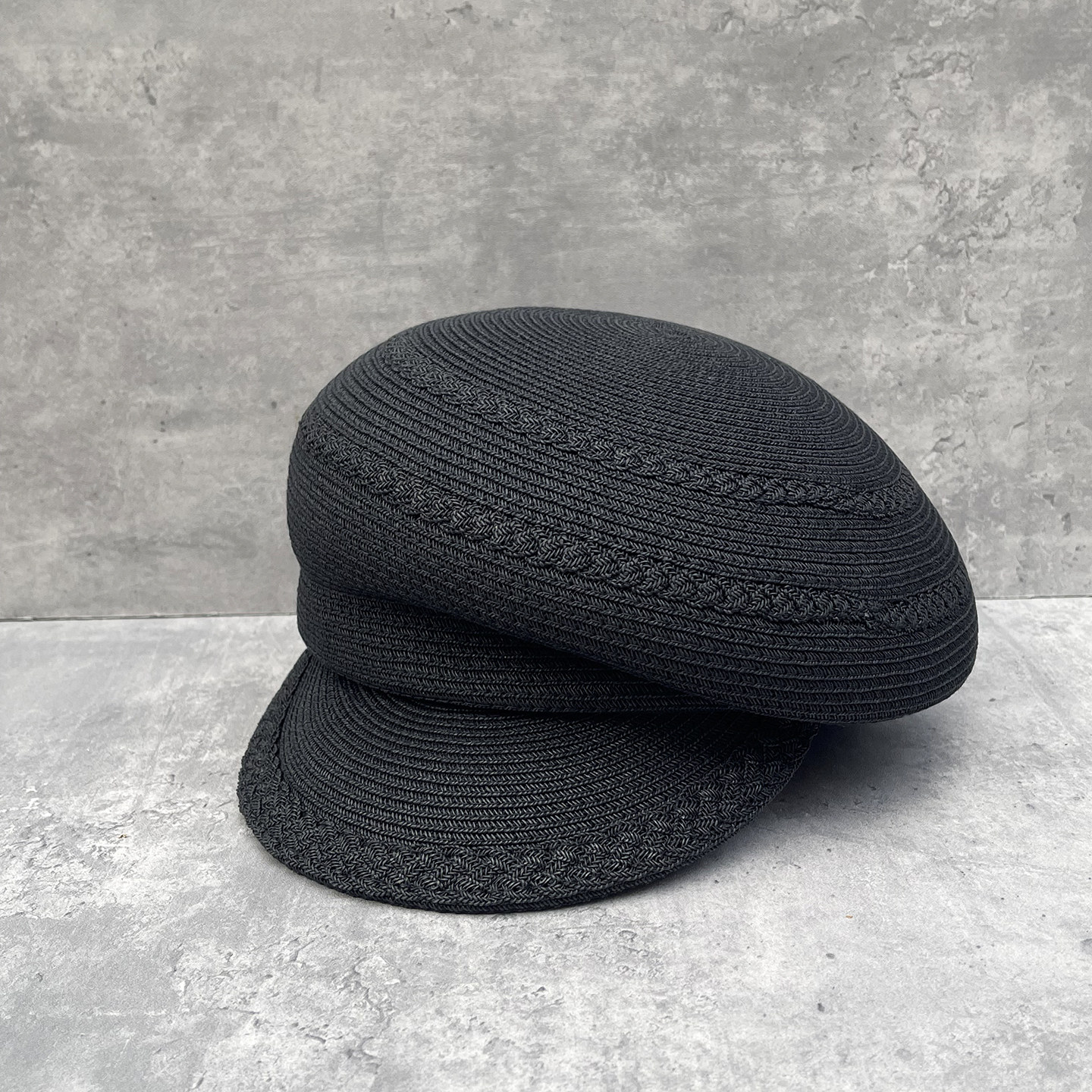 老钱风立体挺阔麻花辫草编报童帽女夏季宽檐简约不对称鸭舌贝雷帽