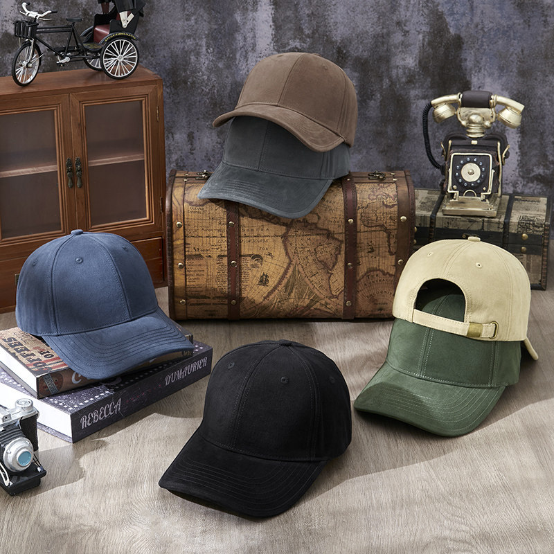 复古风磨毛水洗棉布棒球帽子男女通用春秋季弯檐硬顶鸭舌帽大头围,服饰配件/皮带/帽子/围巾,帽子,淘宝优惠券,粉丝福利购,淘宝优惠卷