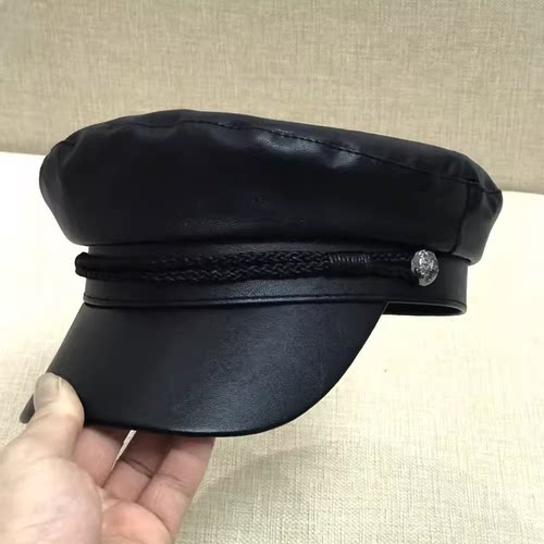 秋冬季毛呢出游百搭风保暖平顶帽