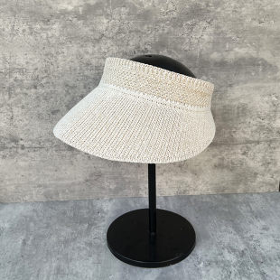 可折叠休闲百搭户外出游遮阳帽 针织宽檐空顶帽子女时尚 25新款 夏季