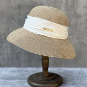 大帽檐遮阳帽子女韩版 潮赫本风夏季 防晒太阳海边沙滩草帽适合圆脸