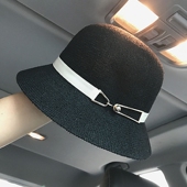 针织棉纱金属对扣装 2025气质百搭款 春夏季 饰女士休闲盆帽渔夫帽子