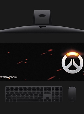 守望先锋大鼠标垫桌垫OW黑色LOGO加厚锁边电竞游戏网吧80cm