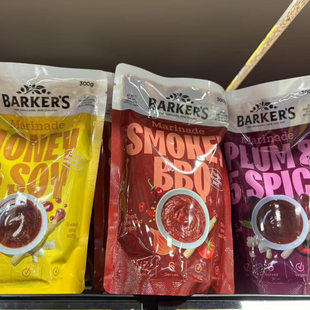 新西兰代购直邮Barkers 料理酱烧烤酱袋装实惠装300g 3件包邮