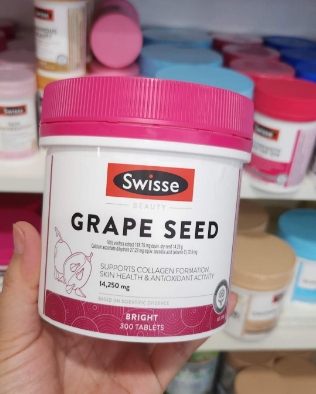 新西兰直邮 Swisse Grape seed 烟酰胺 葡萄籽 大包装300粒