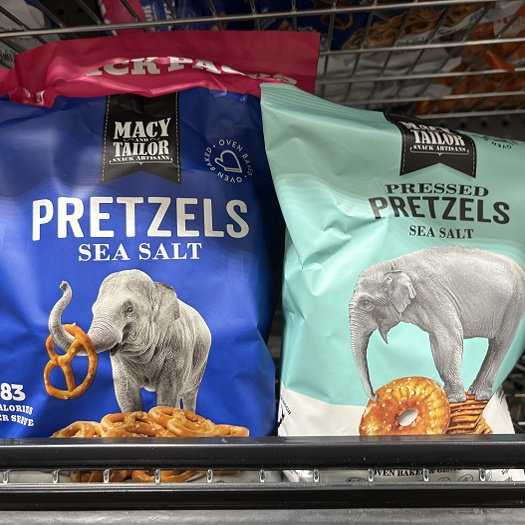 新西兰直邮Macy&Tailor法式椒盐脆饼酥脆大象饼干进口零食4件包邮