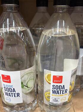 新西兰直邮pams 苏打水 柠檬苏打水1.5L 三件包邮