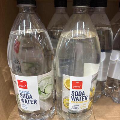 新西兰直邮pams 苏打水 柠檬苏打水1.5L 三件包邮