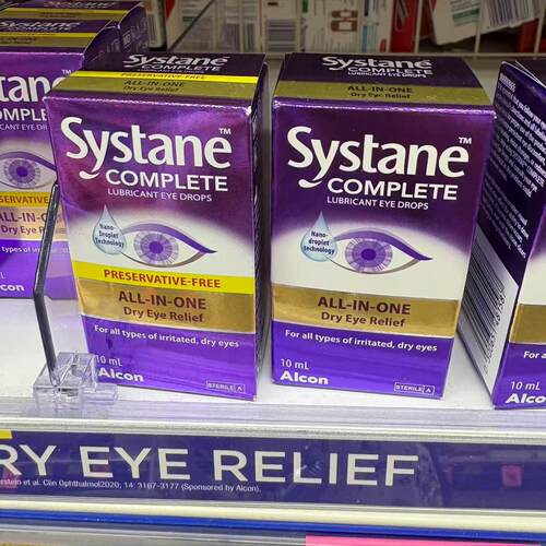 新西兰代购思然Systane Complete眼药水紫色纳米渗透干眼10ml