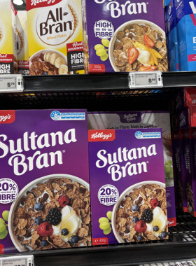 新西兰直邮Kelloggs家乐氏Sultana Bran葡萄干燕麦麸皮麦片420g