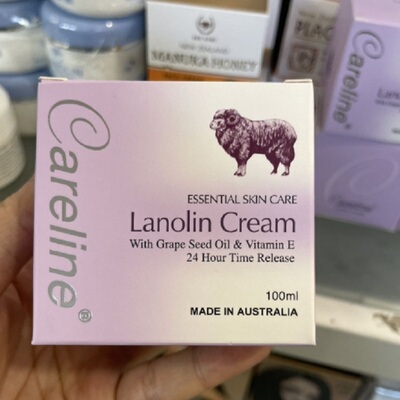 新西兰直邮Careline 柯蓝 绵羊油 100ml 24小时长效滋润保湿