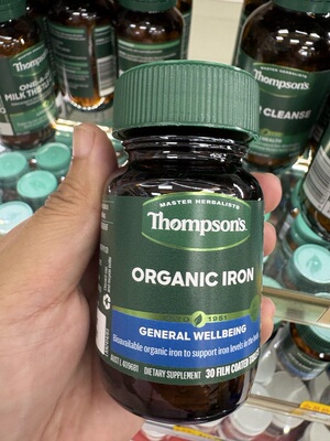 新西兰直邮ThompsonsThompson's汤普森有机铁补充片24mg30片
