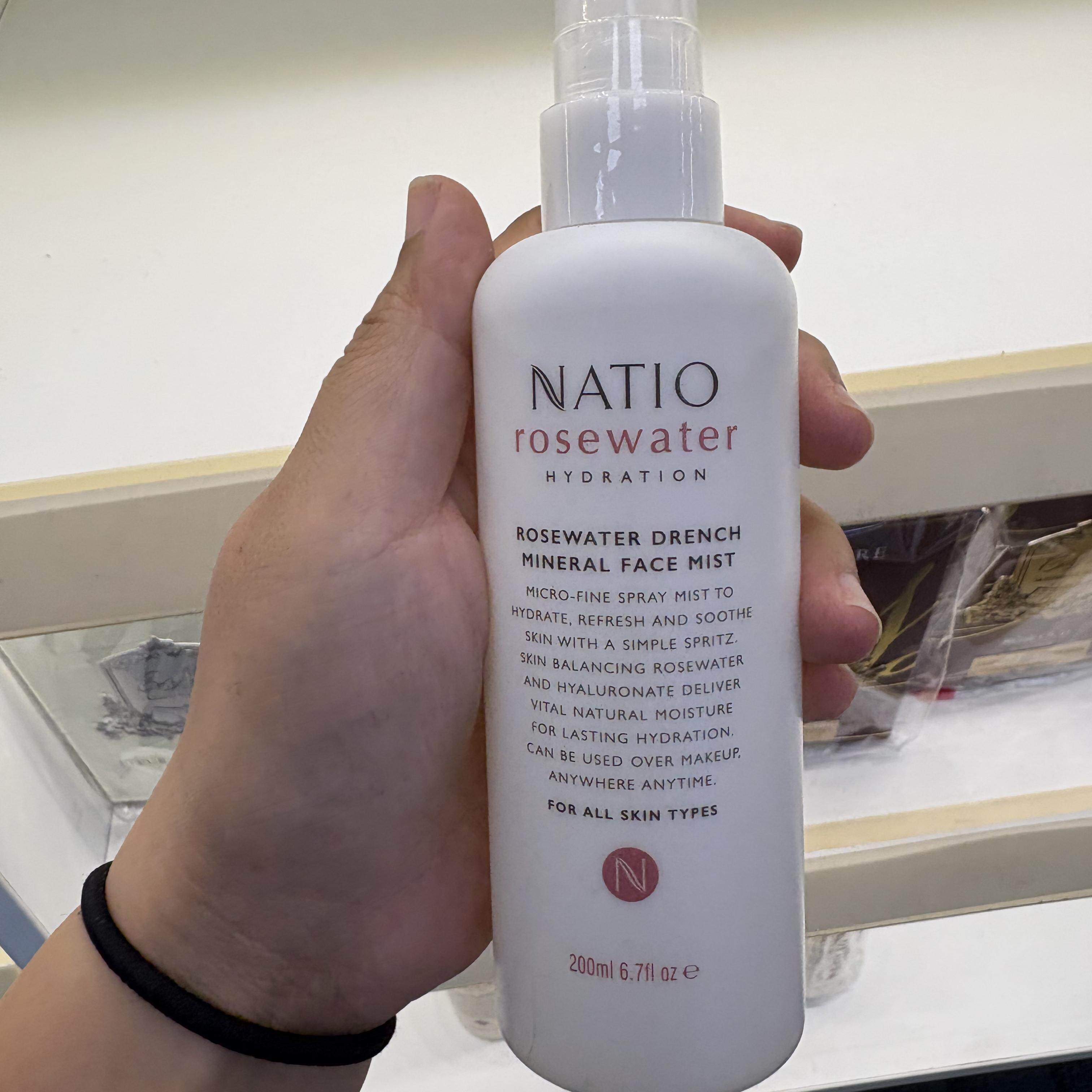 新西兰直邮Natio 玫瑰爽肤水喷雾200ml
