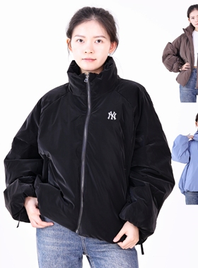 MLB羽绒服女款25冬季新款NY亮面时尚保暖短款运动外套3FDJB0856