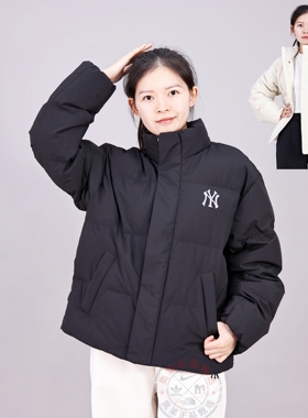 MLB羽绒服男女25秋冬新款NY大标老花保暖立领运动外套3ADJM1256