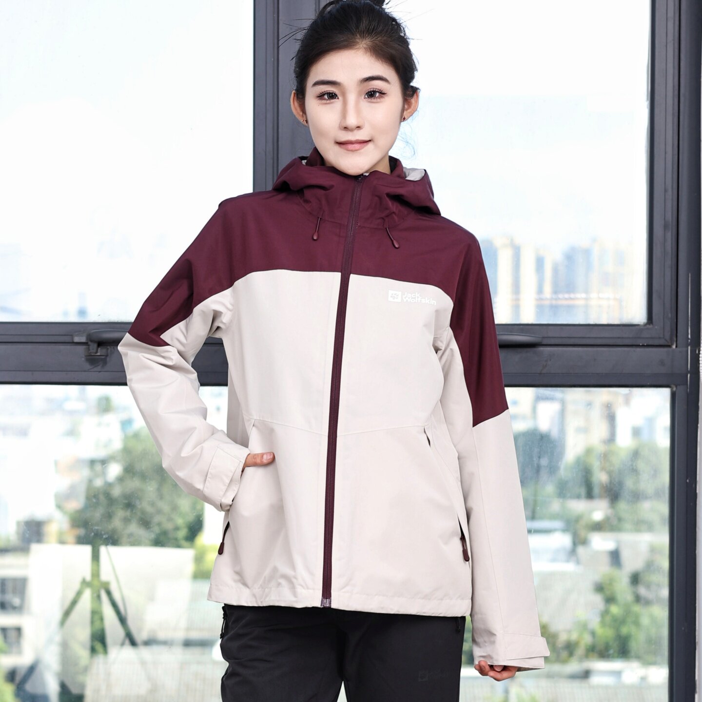 狼爪棉服内胆三合一拒水冲锋衣女