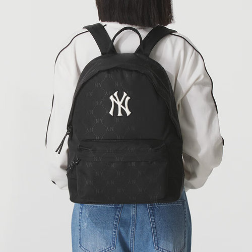 MLB男女同款暗纹老花双肩背包