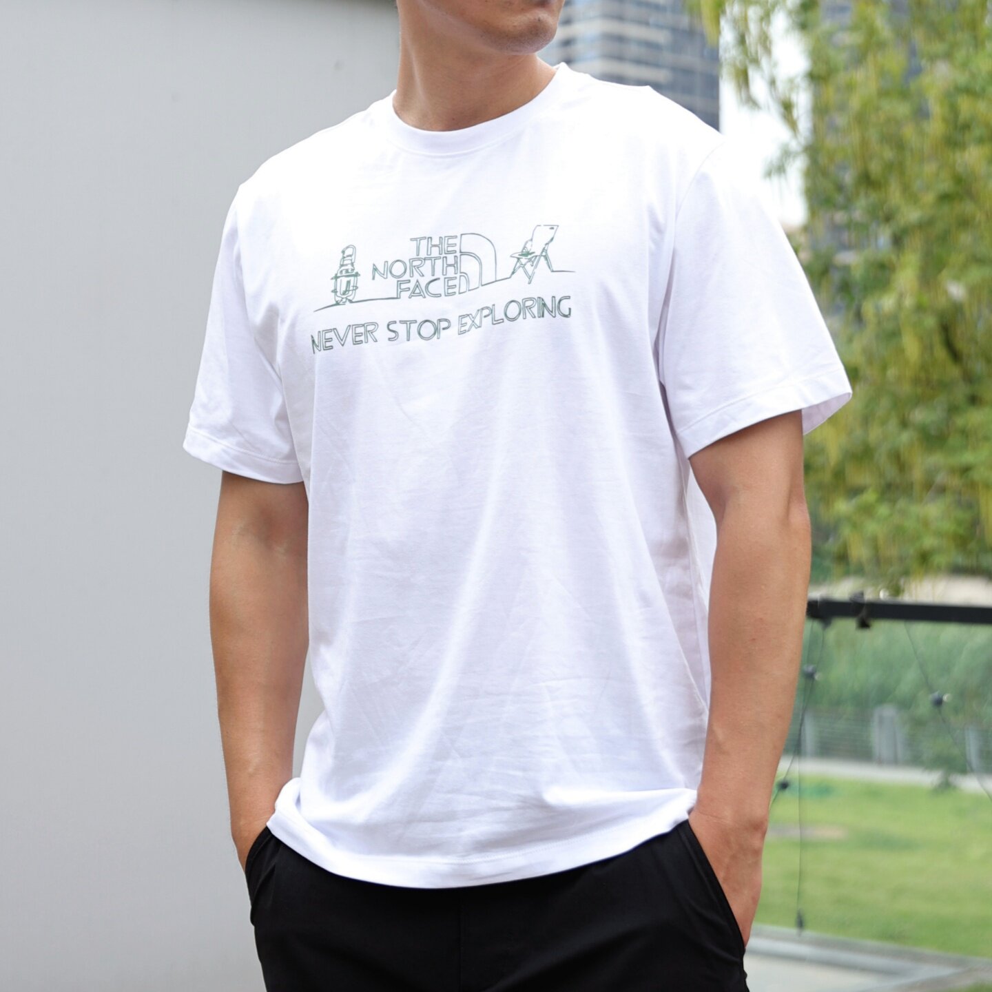 北面短袖男女新款棉涤快干T恤