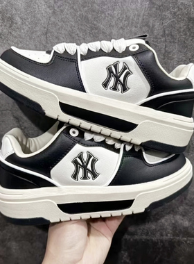 MLB板鞋男女情侣休闲时尚学院低帮厚底学长鞋运动休闲鞋3ASXCLS4N