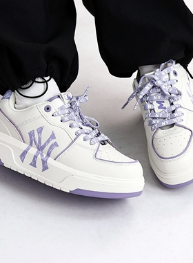 MLB学长鞋男女26春季新款NY印刻老花复古情侣运动休闲鞋3ASXM046N