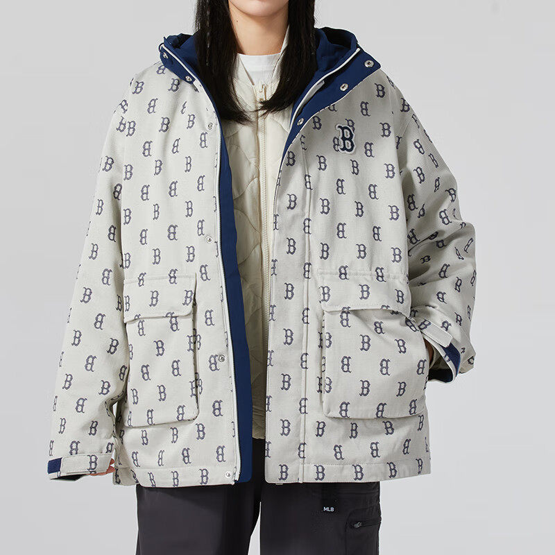 MLB夹克男女同款三合一外套可拆卸满印老花防风保暖夹克3AWJM0646,运动服/休闲服装,运动茄克/外套,淘宝优惠券,粉丝福利购,淘宝优惠卷