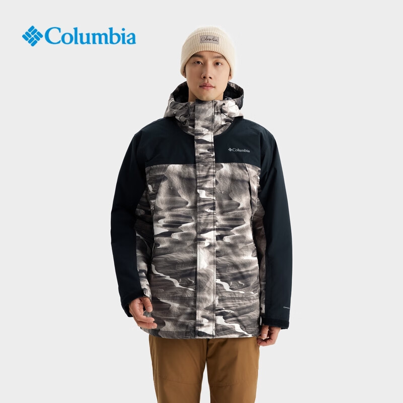 Columbia哥伦比亚户外男士滑雪服夹棉保暖防水冲锋衣外套WO3672