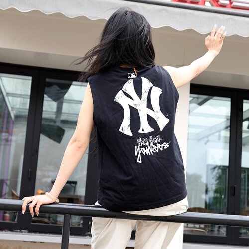 MLB情侣运动涂鸦背标凉感背心