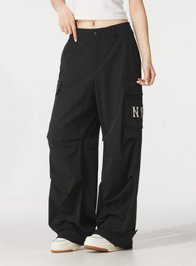 MLB女子长裤25新款NY凉感工装百搭梭织运动休闲直筒长裤3FWPB0753