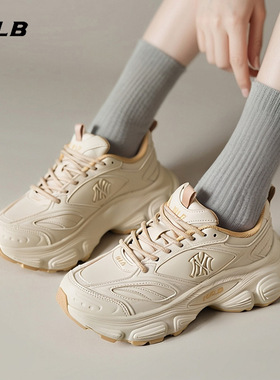 25秋季新款MLB老爹鞋男女鞋复古厚底增高时尚运动休闲鞋3ASHW005N