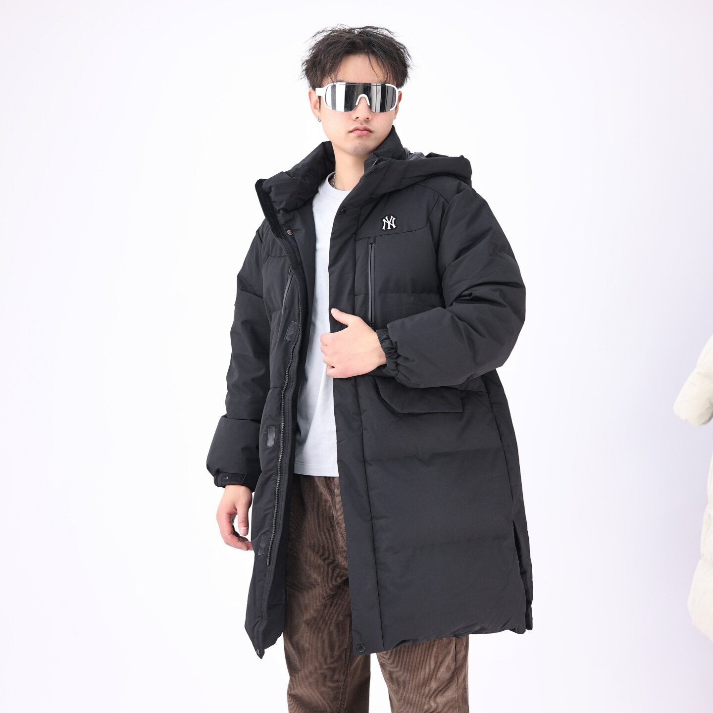 MLB男女童防泼水保暖连帽羽绒服