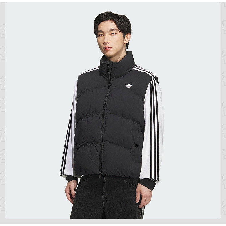 阿迪达斯男女同款羽绒服马甲