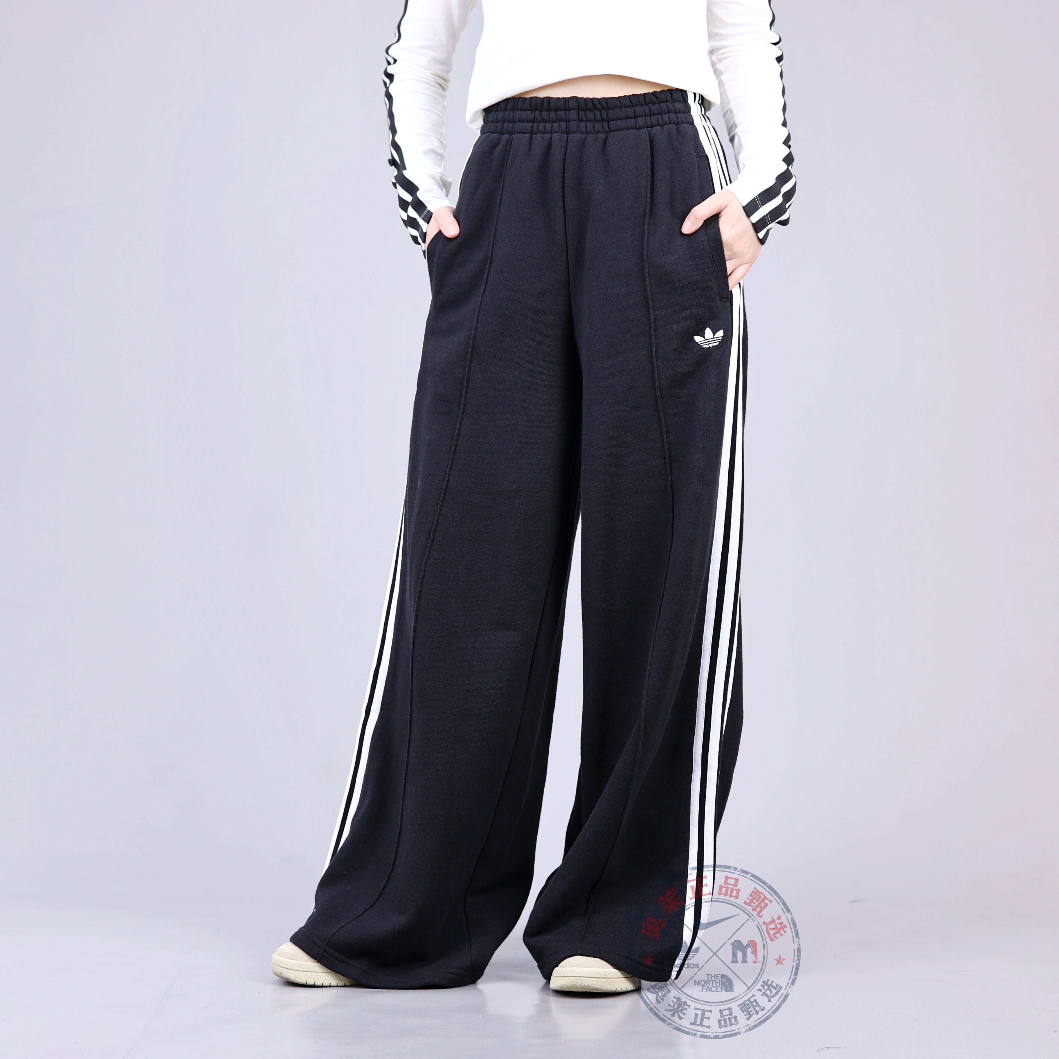 Adidas阿迪达斯25秋冬三叶草女子休闲运动直筒长裤JV7473/JV7476