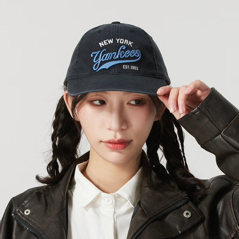 MLB棒球帽男女童25秋冬新款刺绣学院风休闲运动鸭舌帽7ACPVT15N