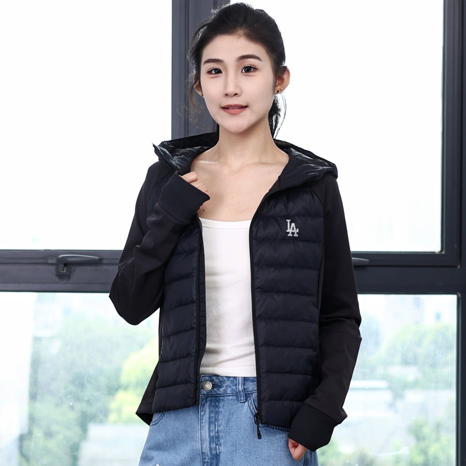 MLB女子运动连帽羽绒服