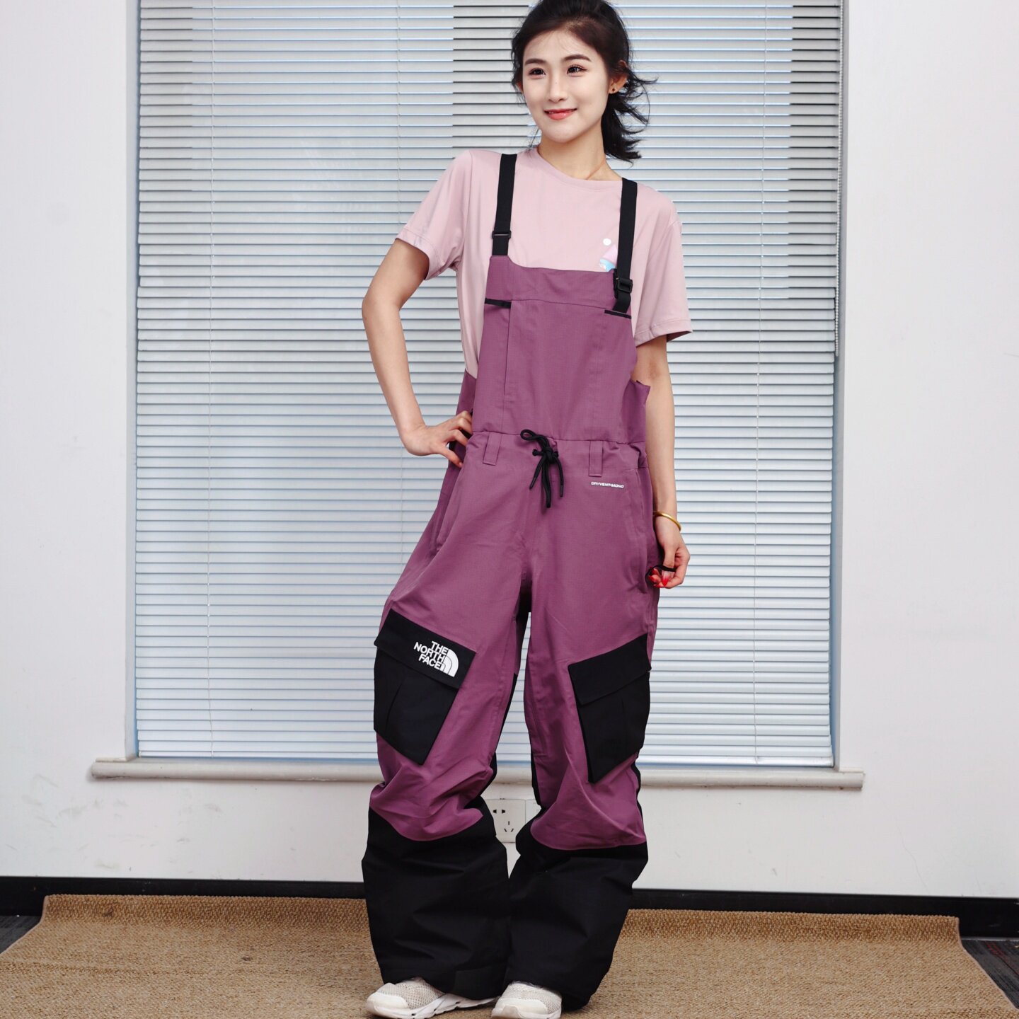 北面女款防风防水保暖冲锋裤