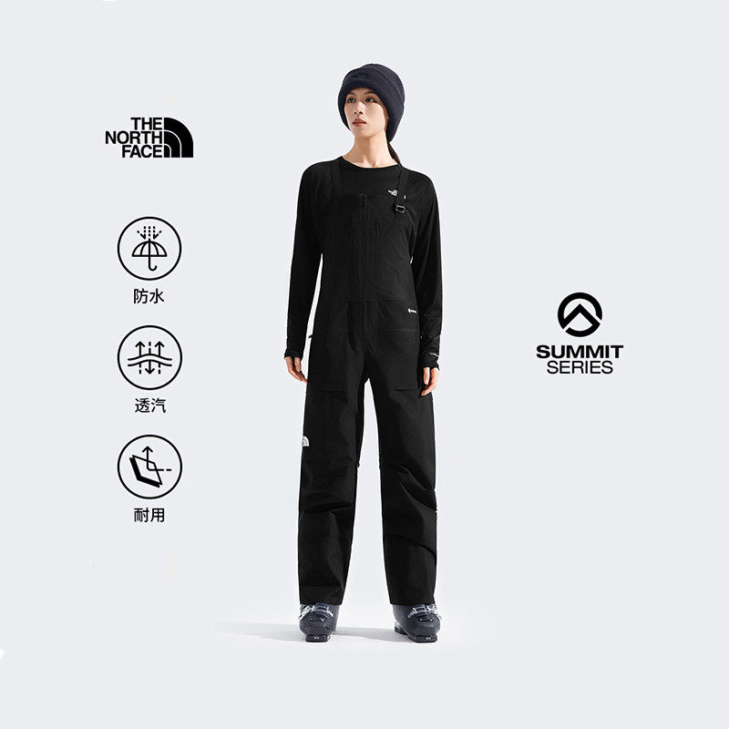 北面滑雪裤女GTX防水连体冲锋衣