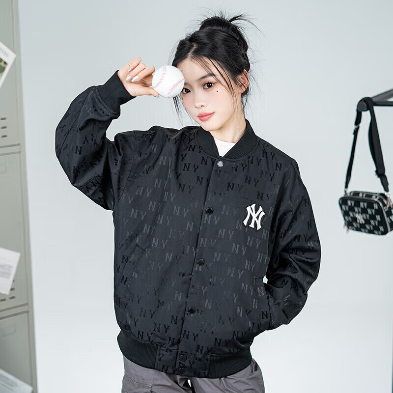 MLB男女款复古老花运动外套夹克