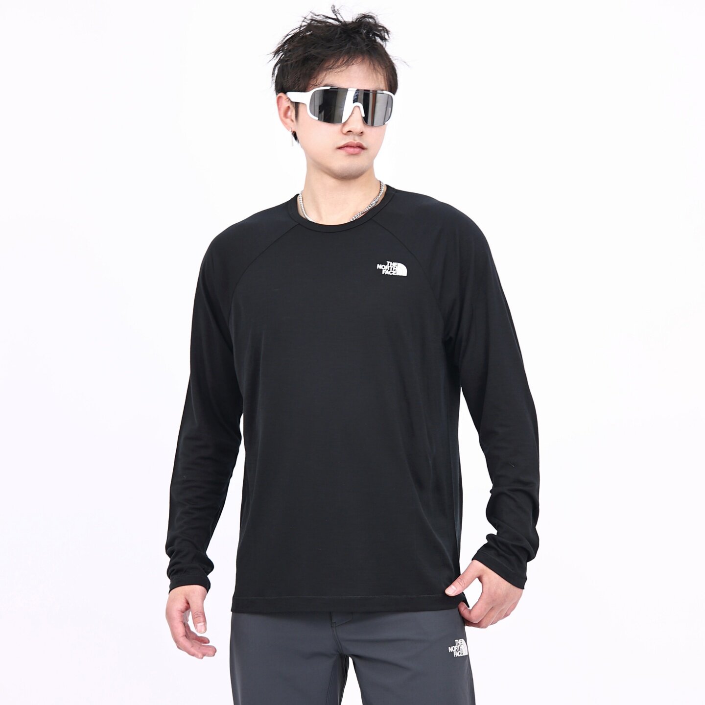 TheNorthFace北面T恤男25秋冬新款户外美利奴羊毛运动长袖8DRG