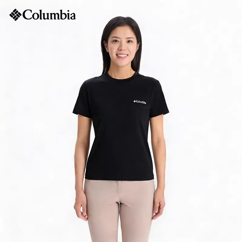 26新款Columbia哥伦比亚春夏户外女士运动舒适透气短袖T恤 XR8341