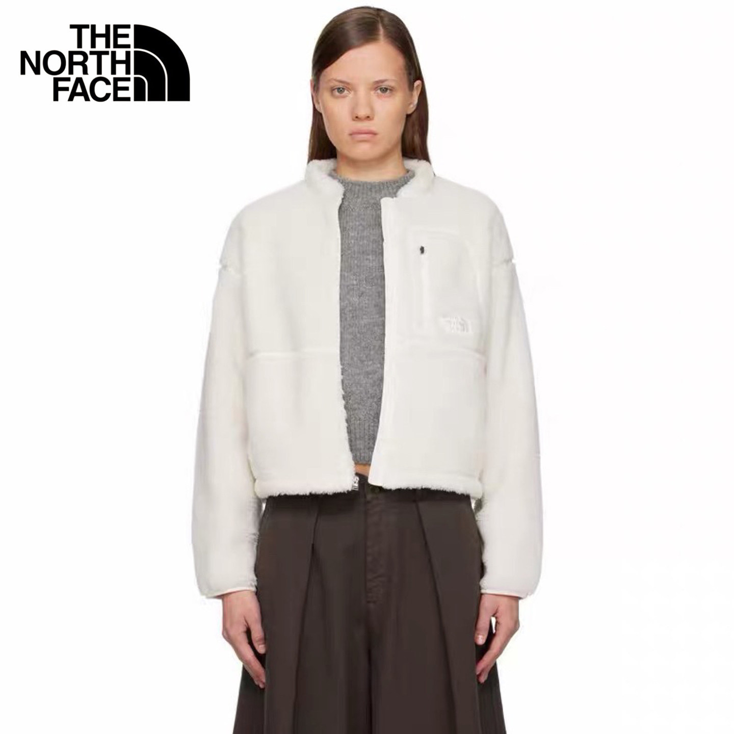 TheNorthFace北面抓绒衣女子秋冬款运动户外防风仿羊羔绒外套83UV