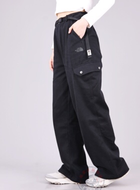 TheNorthFace北面女士工装裤25秋冬新款纯棉运动休闲宽松长裤8DWW