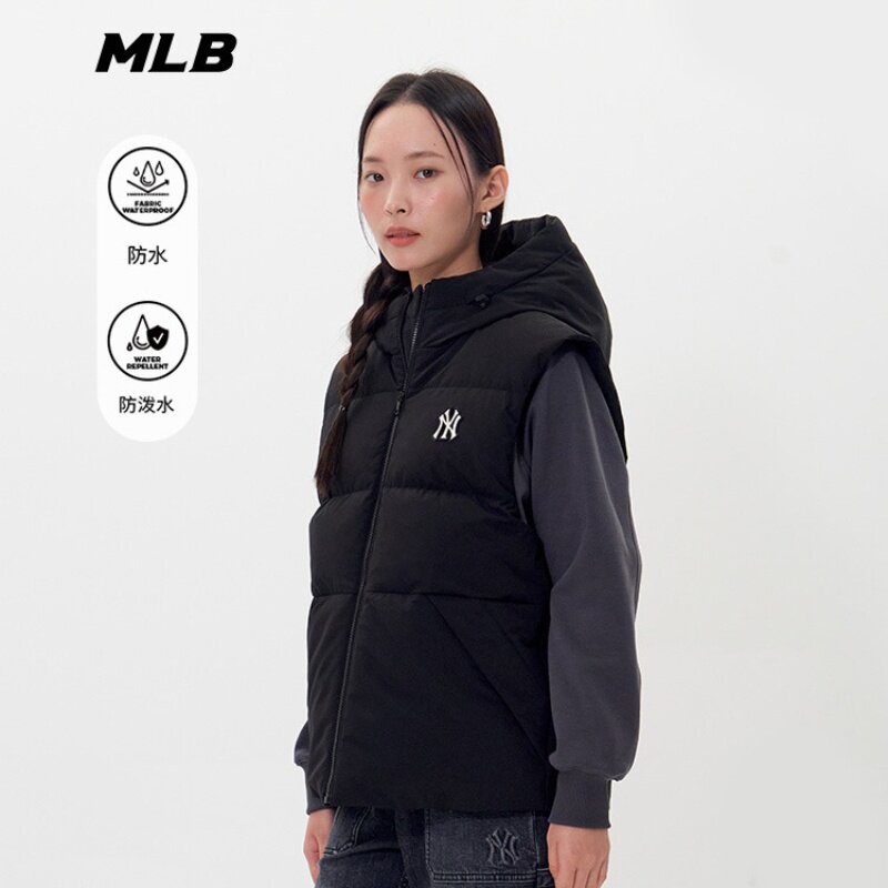 MLB男女情侣防水防泼水羽绒马甲