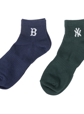 MLB运动袜男女同款袜子时尚潮流训练短袜舒适透气休闲袜3ASOS044N