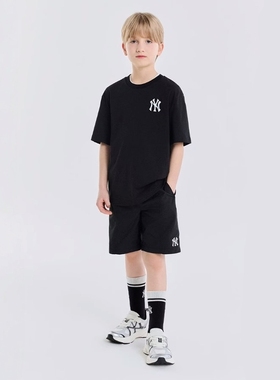 MLB美职棒短裤儿童男女春夏季装刺绣小标柔软百搭运动裤7ASPB0153