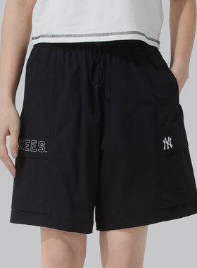 MLB短裤男女同款梭织舒适透气流行百搭跑步休闲裤运动裤3ASMB0353