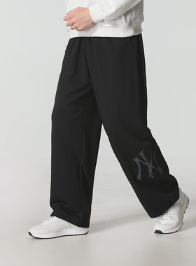 MLB运动长裤情侣25秋冬NY大标阔腿宽松舒适休闲运动裤3APTM0154